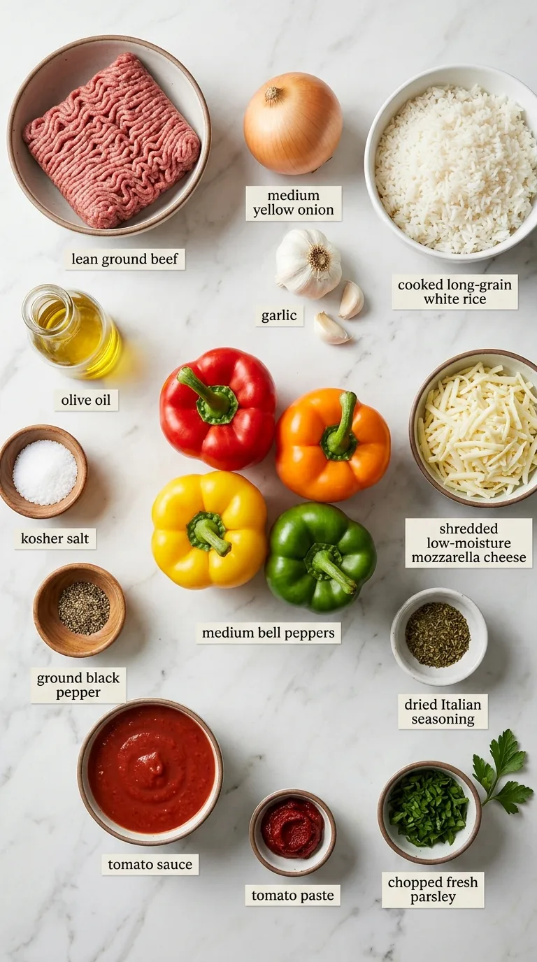 Roasted Stuffed Bell Peppers ingredients