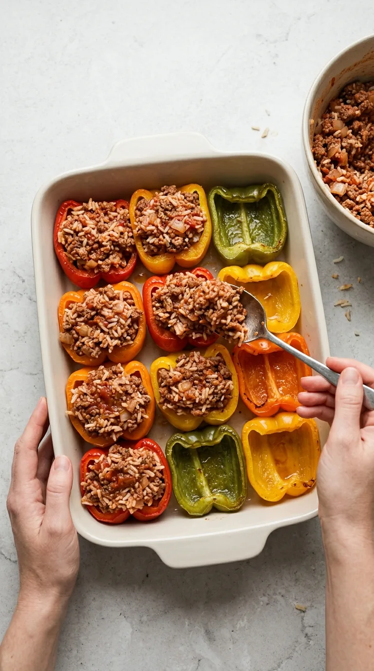 Roasted Stuffed Bell Peppers step 6