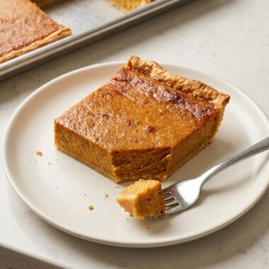 Sheet Pan Pumpkin Pie finished recipe
