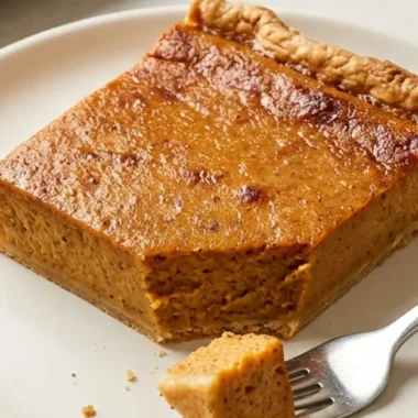 Sheet Pan Pumpkin Pie finished recipe