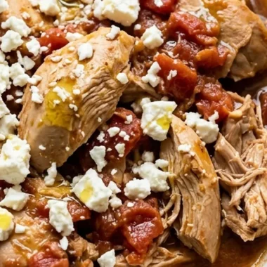 Slow Cooker Greek Chicken finished recipe