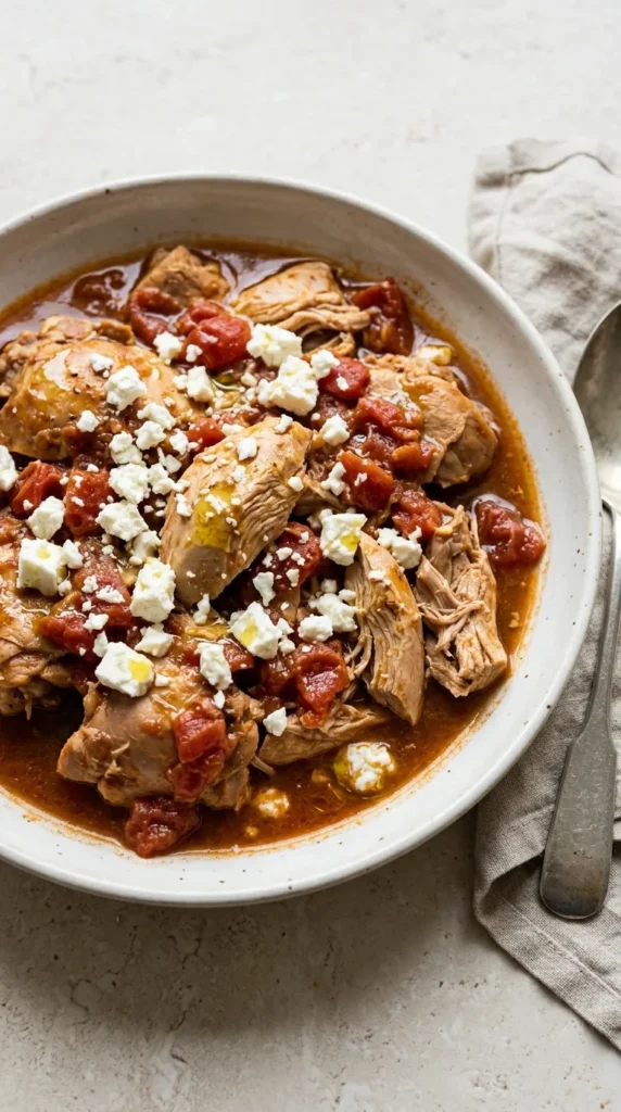 Slow Cooker Greek Chicken full finished recipe