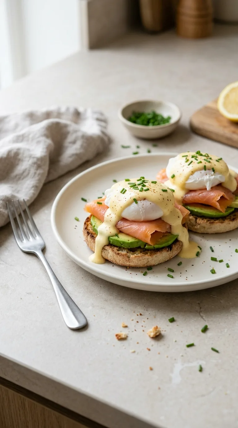 Smoked Salmon and Avocado Eggs Royale featured image