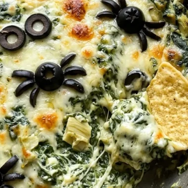 Spooktacular Halloween Swamp Dip finished recipe