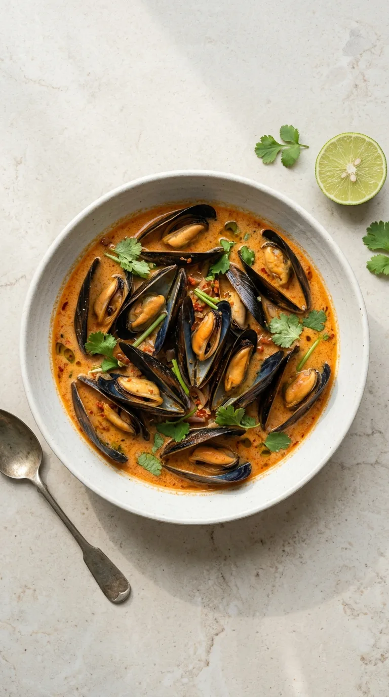Thai Coconut Curry Mussels featured image