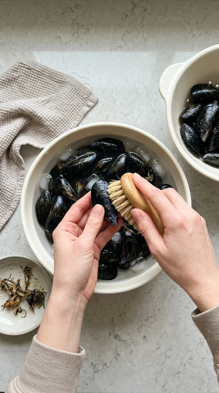 Thai Coconut Curry Mussels step 1