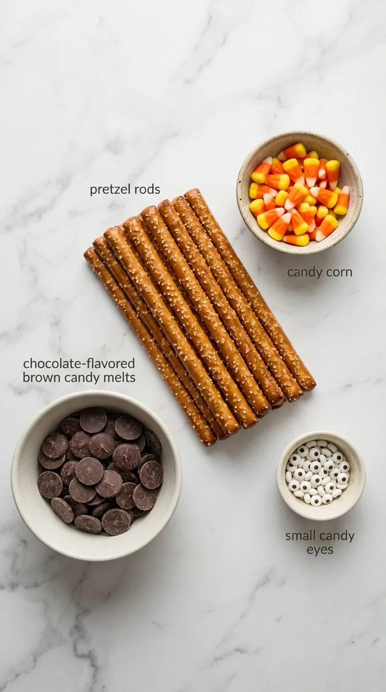 Thanksgiving Turkey Pretzel Rods ingredients