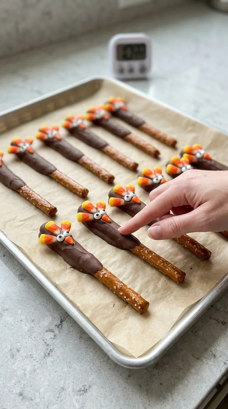 Thanksgiving Turkey Pretzel Rods step 7