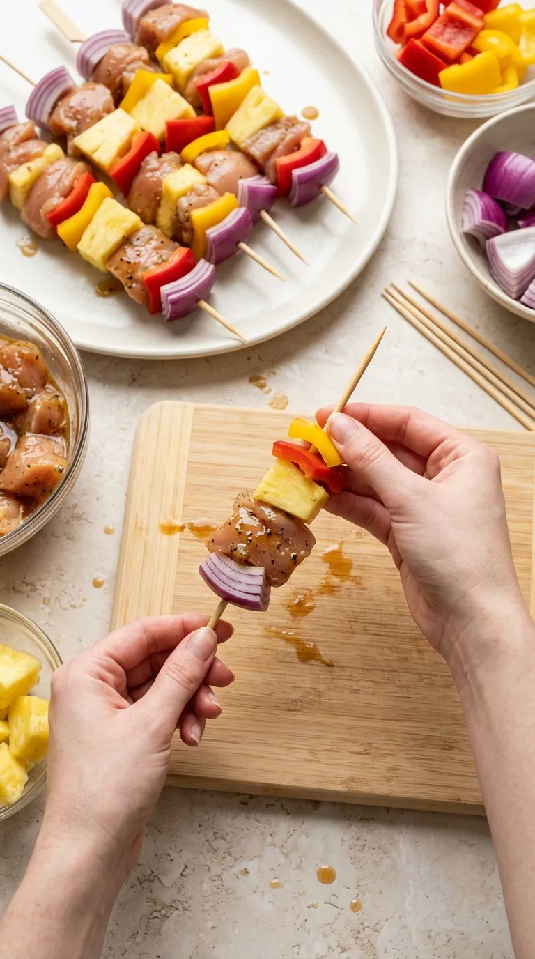 Tropical Hawaiian Chicken Skewers step 10