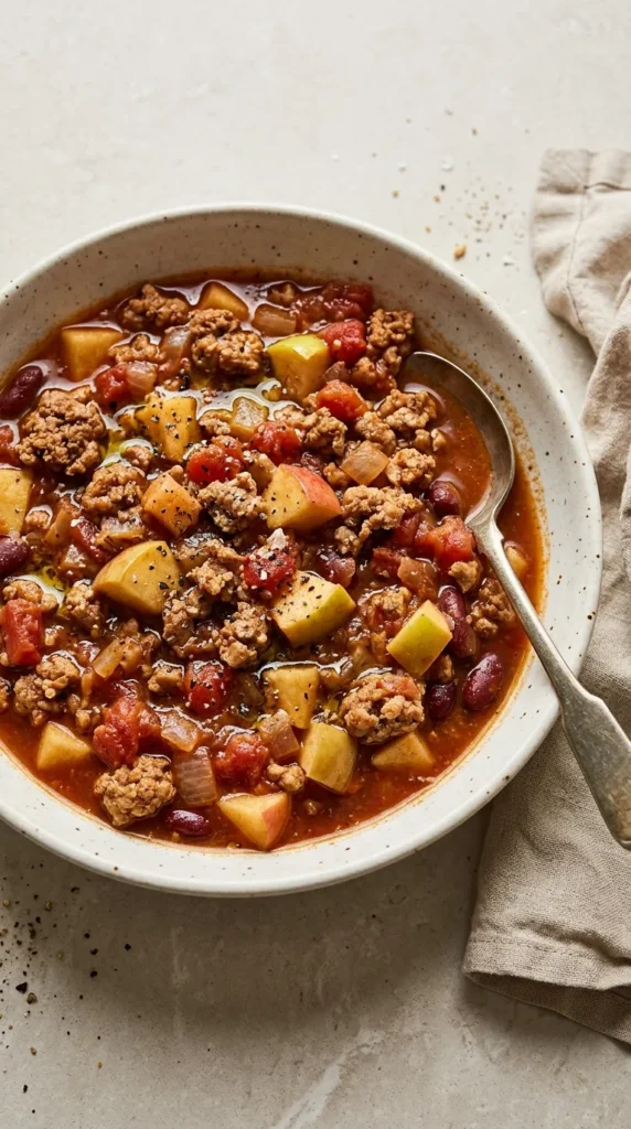 Turkey Apple Chili full finished recipe
